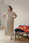 BASERANGE sleeveless dress DRSHS-RIB-SP24 undyed